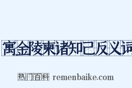 寓金陵柬诸知己反义词是什么意思的图片